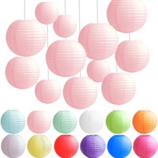 Time to Sparkle 12 PACK Mixed Round Paper Lanterns Lamp Shade Wedding Party