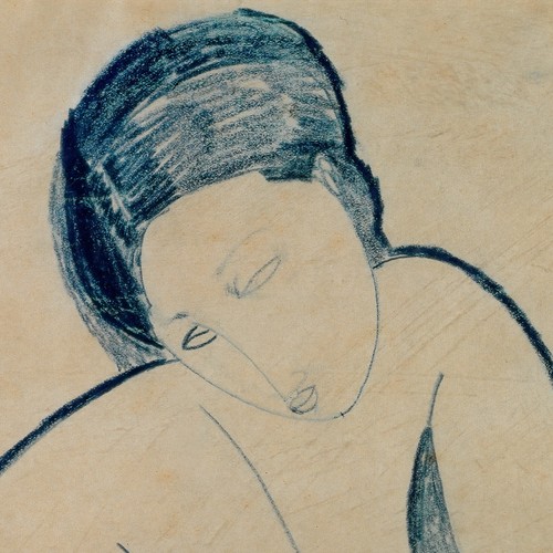 Art print seated - seated, nude
