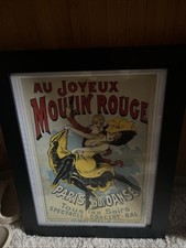 Authentic vintage advertisement poster for the famous Parisian cabaret
