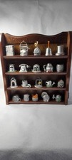 PEWTER THIMBLES - FULL SET  "THE SURPRISE" WITH THE DISPLAY 