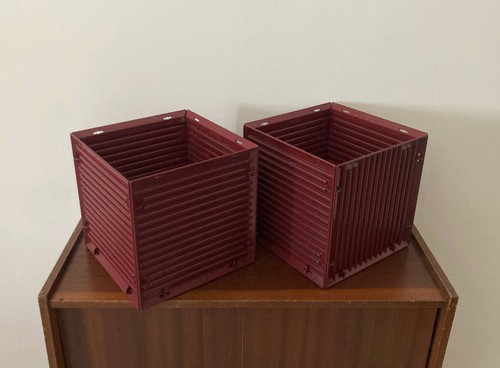 Pair vintage wastepaper - pair,