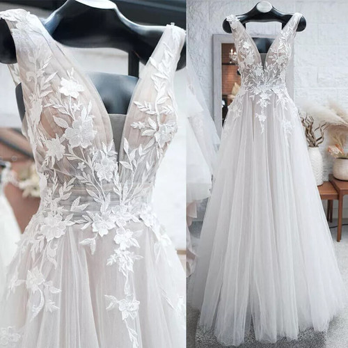 Beach line wedding dress - beach,