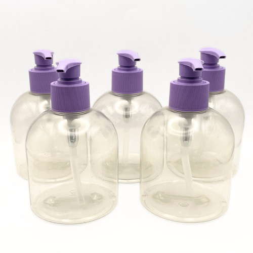 Empty bottles purple pump - bottles,