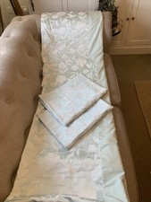 Julian Charles Mint Green Jacquard King Size Duvet Cover Set Birds & Flowers