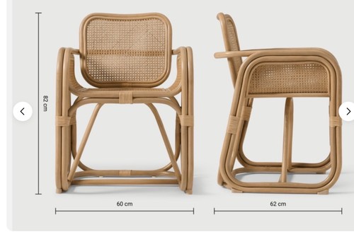 Cane dining chair made - made.com, new