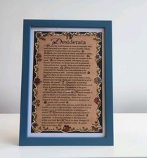 Desiderata  framed poem by Max