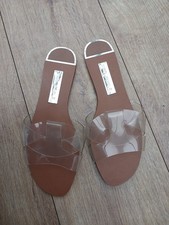 BNWOT Zara clear flat sandals SIZE 5 