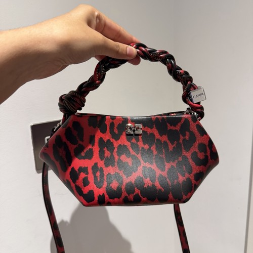 Ganni red black leopard print - red/black,