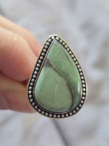 Sterling silver variscite ring - sterling,