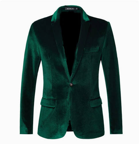 Men velvet work blazer jacket - work,