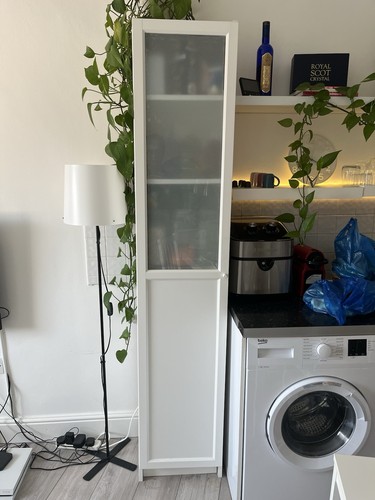 Ikea white glass - white/glass, narrow