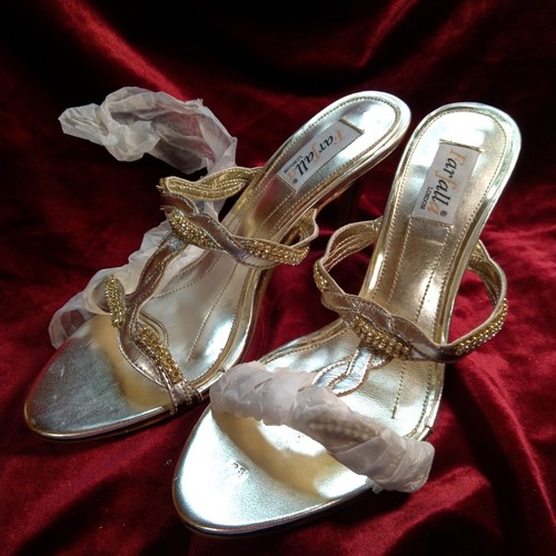 Beaded gold farfalla ankle - beaded,
