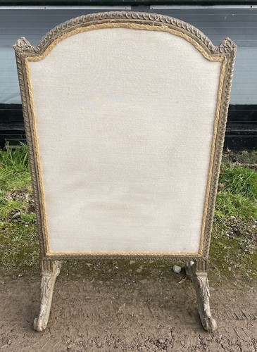 Antique french painted screen - french,