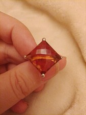 Synthetic Nano Zultanite Square Gem 12ct Sliver 925 Ring UK N+1/2 USA Size 6.75