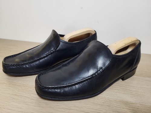 Barker england black leather - black,