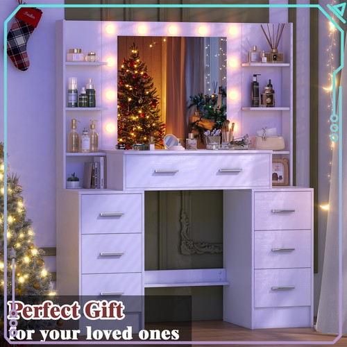 Vanity makeup desk with - vanity, 11