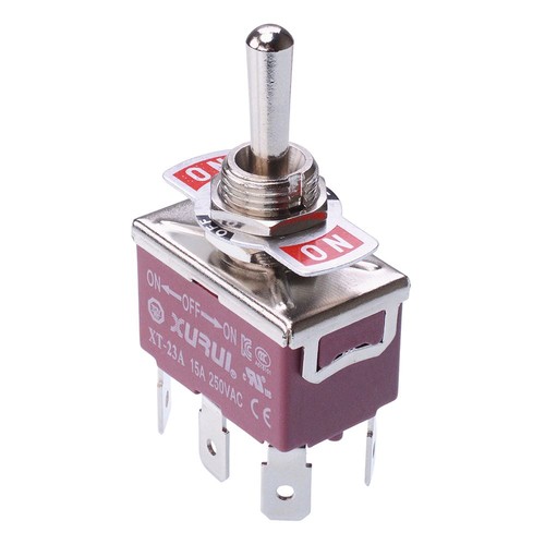 Off dpdt toggle switch - on-off-on,