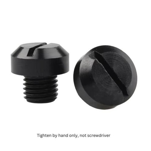 Mirror blank plug caps black - blank,