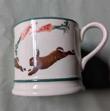 Emma Bridgewater Spongeware 1986-89: 1/4pt mug, vintage rabbit and carrot design