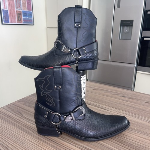Goor black snakeskin - black, cowboy