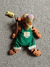 Tigger Fishing Plush Soft Toy Beanie From Winnie The Pooh Disneyland Paris