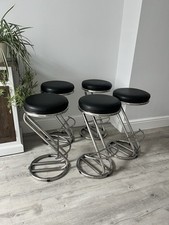 Five John Lewis Leather Z Stools