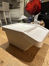 IKEA SORTERA 37L Waste Sorting Bin – White Recycling Storage Box with Lid Basket