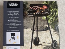 Black 40cm Trolley BBQ Outdoor