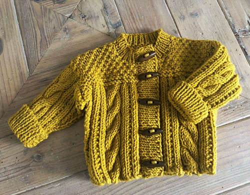 Hand knitted baby - hand, cardi