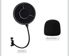 Microphone Pop Filter Foam Windscreen - 6 Layers Pop Filter for Mic Cover