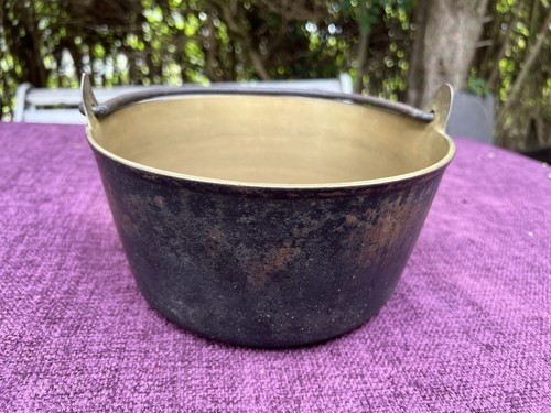 Antique brass jam pan - brass,