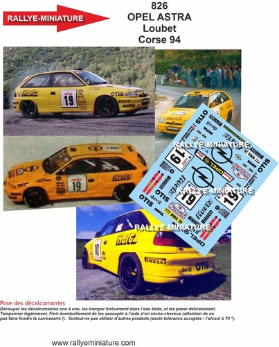 Decals ref 0826 opel - 1/43,