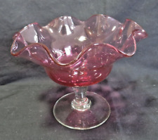 Vintage Cranberry Glass Bonbon