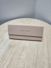 Karen Millen Beige Faux Leather Triangular Shaped Glasses Case