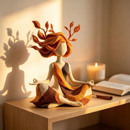 Seated meditation figurine - seated,