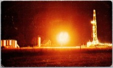 Vintage Postcard Gas Flare