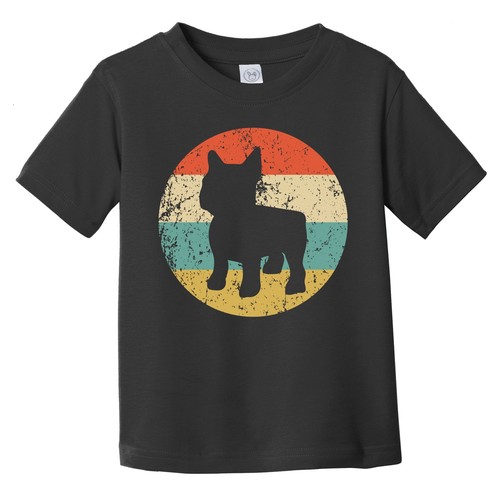 Retro french bulldog icon - retro,