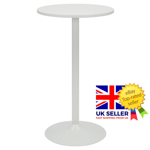 Tall round white wooden - 1m,