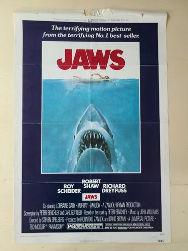 Original 1975 jaws one sheet - 1975,