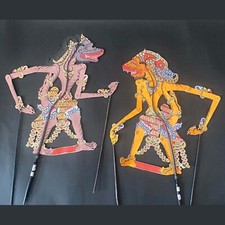 2 Vintage Javanese Wayang