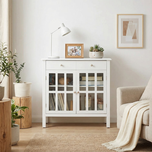 White sideboard storage - white,