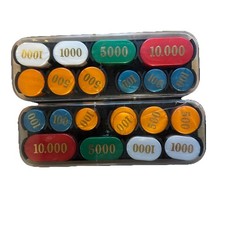 Vintage Italian Gran Casino Mother of Pearl Poker Chips - Set of 200 x 2 boxes