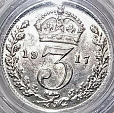 1917 Threepence George V 92.5%