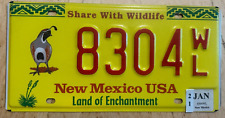 NEW MEXICO WILDLIFE GAMBEL'S QUAIL GRAPHIC LICENSE PLATE " 8304 WL " BIRD COVEY