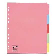 Extra Wide A4 Subject File Index Dividers 5-PART Plain Tabs (Pack of 2)