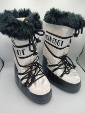 Moon Boot Tecnica Snow Boots Black White Size 6 - 7.5 / 39 - 41 Womens 