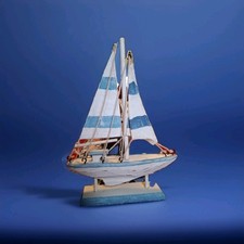 Handcrafted Wooden Yacht Ship
