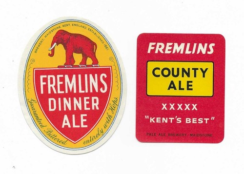 Old labels fremlin - fremlin, dinner