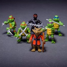 6PCS Teenage Mutant Ninja Turtles Action Figure Toys TMNT Kids Toy Cake Toppers