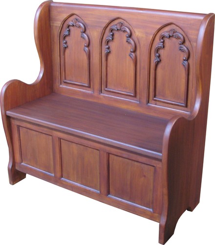 Gothic settle with - gothic, storage